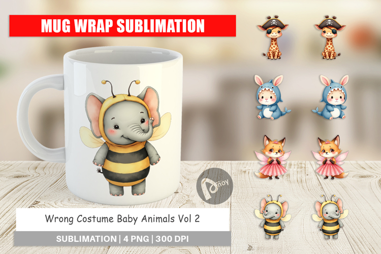 Mug Wrap Wrong Costume Baby Animals