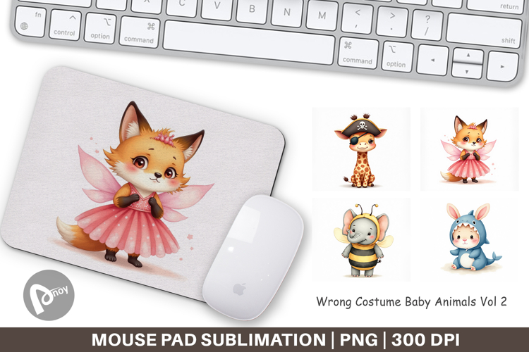 Mouse Pad Wrong Costume Baby Animals