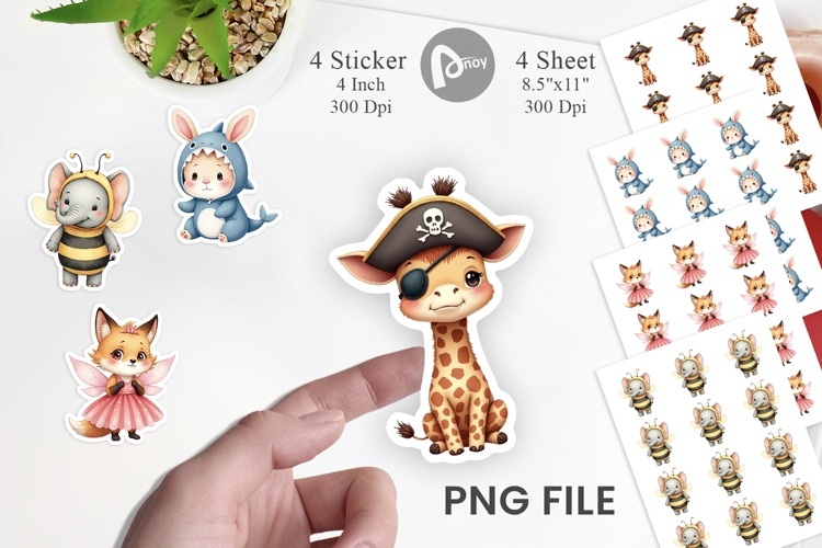 Wrong Costume Baby Animals Sticker