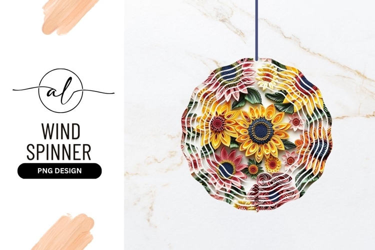 Colorful Paper Sunflower and Floral Arrangement on White