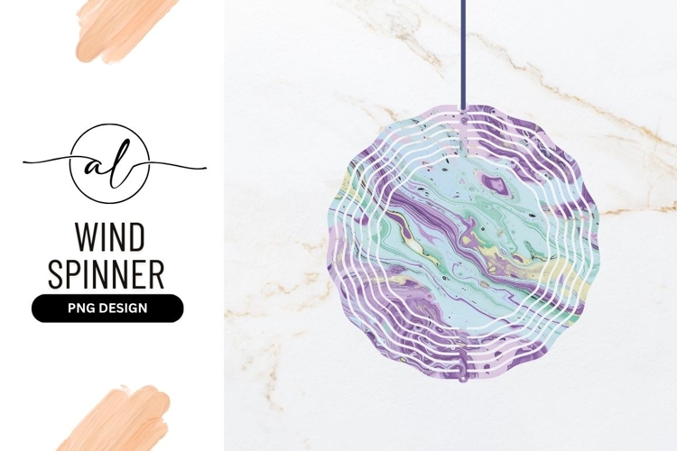 Abstract Swirls of Purple Green and Blue Fluid Art Texture