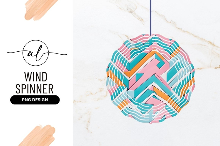 Round Wind Spinner Pastel Geometric Pattern