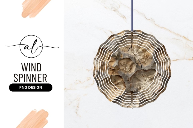 Round Wind Spinner Cracked Texture Abstract