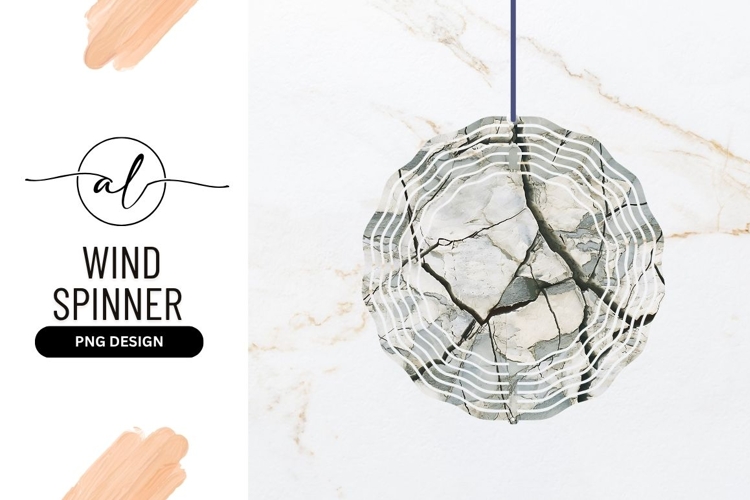 Cracked Stone Texture Round Wind Spinner Concept