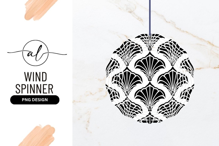 Seamless Round Wind Spinner Floral Pattern