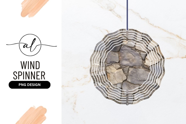Round Wind Spinner Stone Textured Surface Design