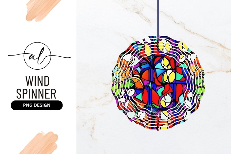 Colorful Abstract Wind Spinner Round Png Illustration