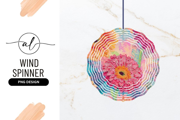 Colorful Floral Pattern with Gerbera Daisies and Outlined