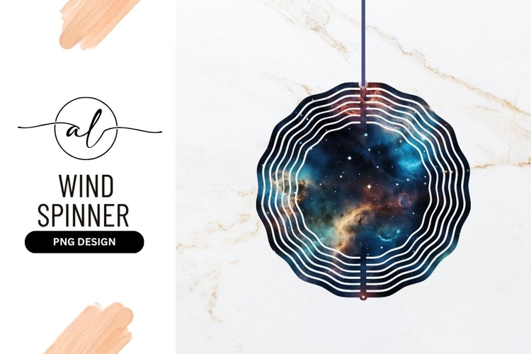Cosmic Nebula Space Wind Spinner Round Png