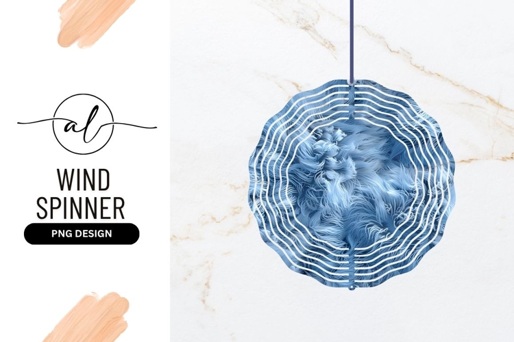 Blue Wind Spinner Round Png Texture