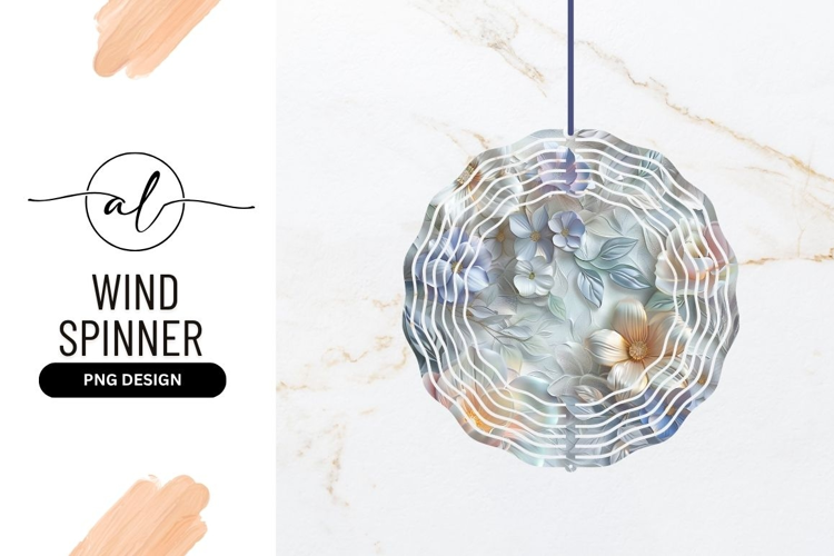 Round Floral Arrangement Wind Spinner Design