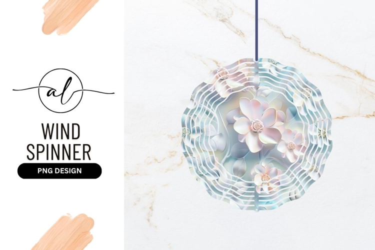 Elegant Round Wind Spinner Floral Design