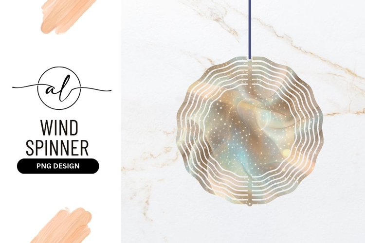 Golden Sparkle Wind Spinner Round Png
