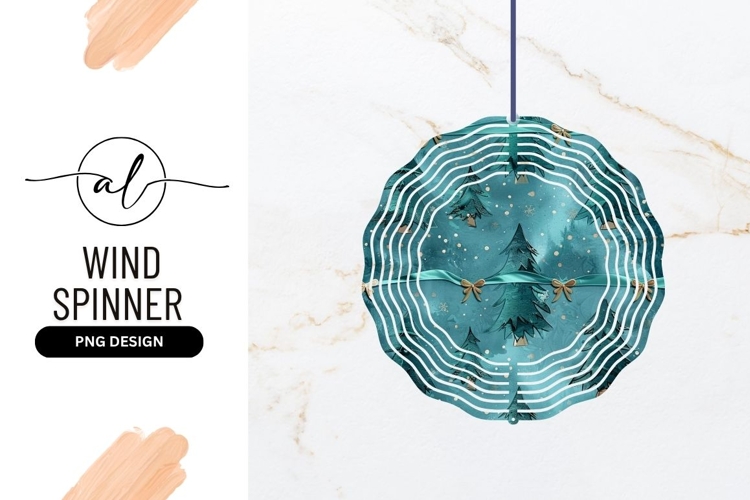 Christmas Tree Wind Spinner Round Png