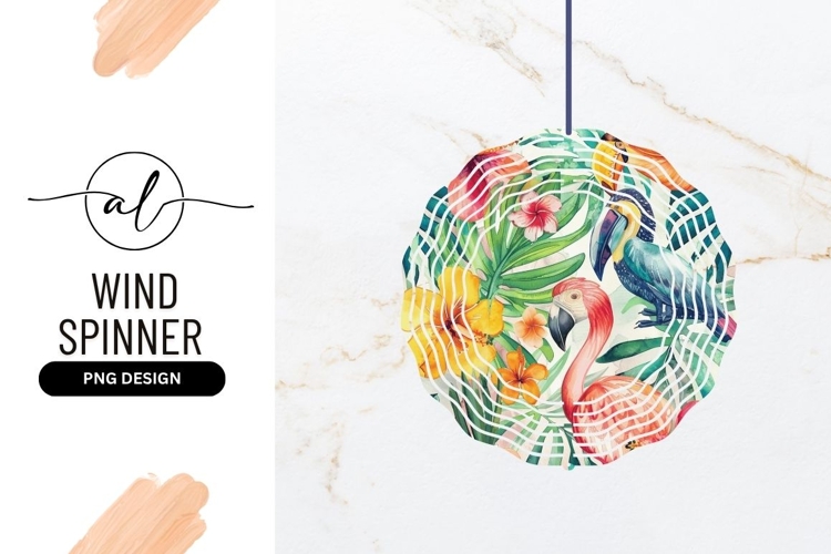 Watercolor Tropical Pattern With Flamingo And Toucans