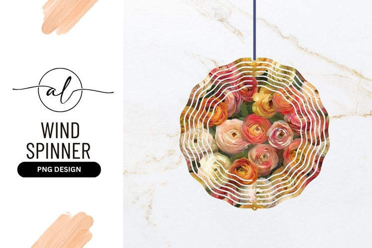 Colorful Ranunculus Flowers Arrangement in Shades of Orange