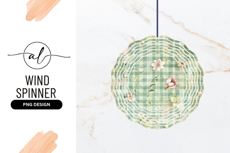 Floral Arrangement on Checkered Background with Butterfly