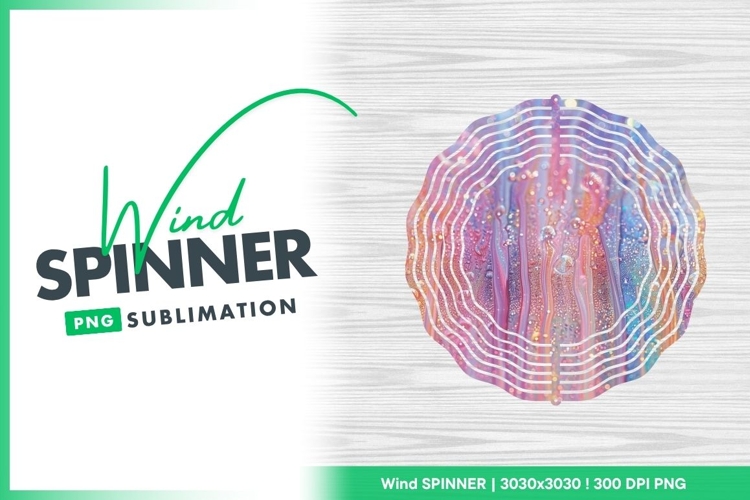 Abstract Colorful Wind Spinner Round Png Design