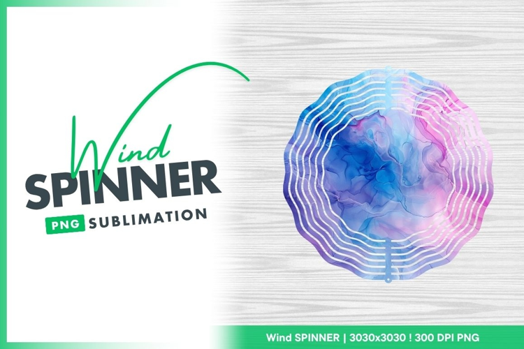 Abstract Blue and Pink Wind Spinner Round Png Design