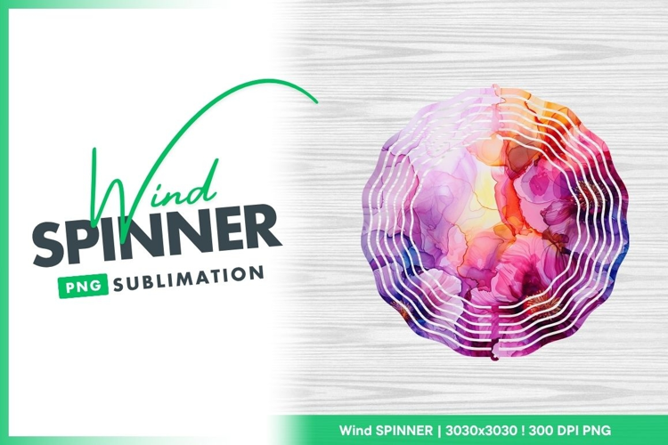 Colorful Abstract Wind Spinner Round Png Design