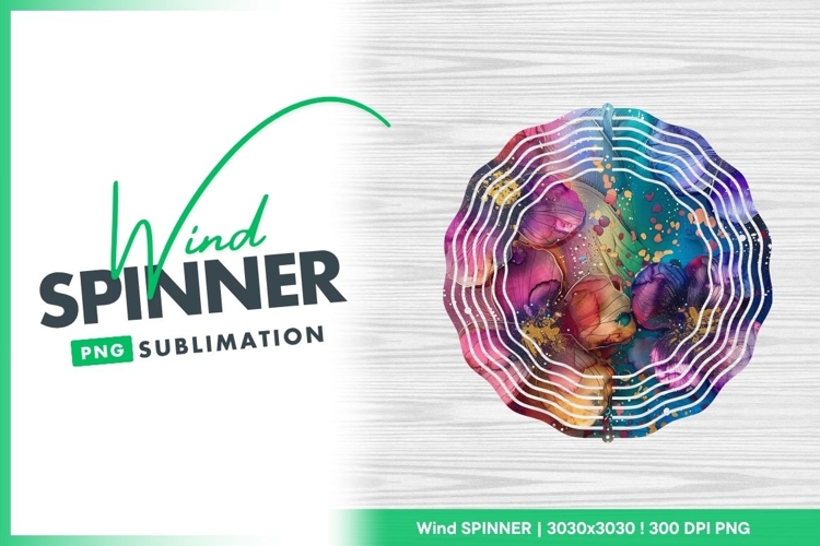 Colorful Abstract Round Wind Spinner Design