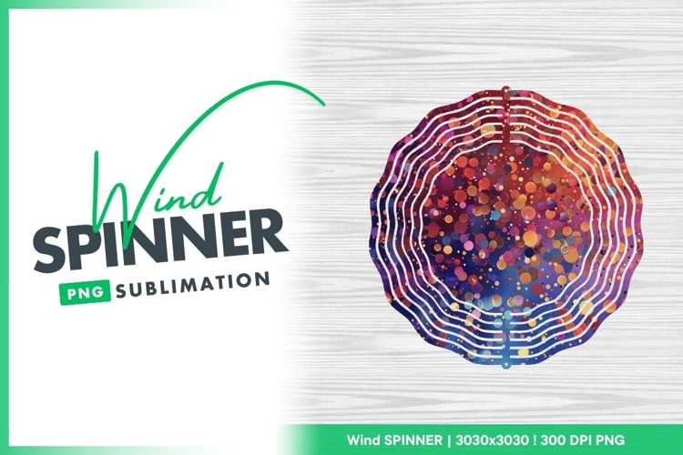 Colorful Wind Spinner Round Png Design