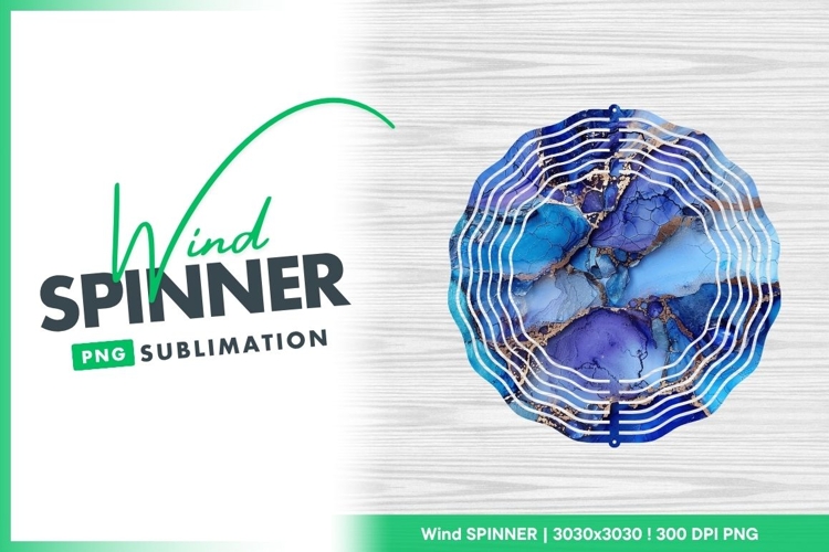 Blue and Purple Abstract Wind Spinner Round Png Design