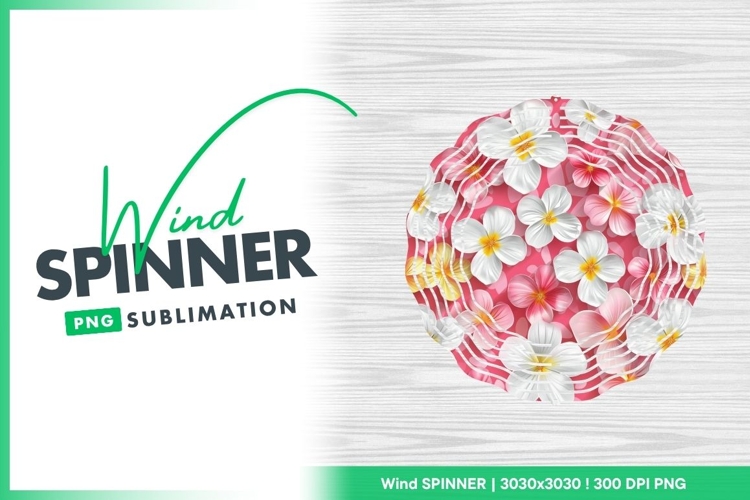 Floral Wind Spinner Round Design