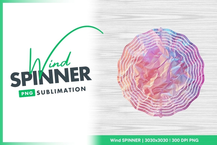Iridescent Texture and White Wind Spinner Round Png