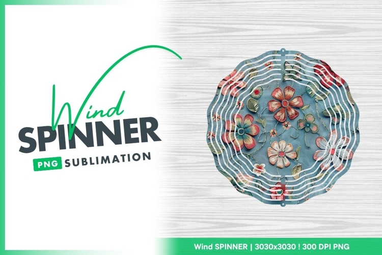 Floral Wind Spinner Round Design