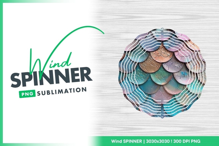 Colorful Wind Spinner Round P N G Sublimation Design