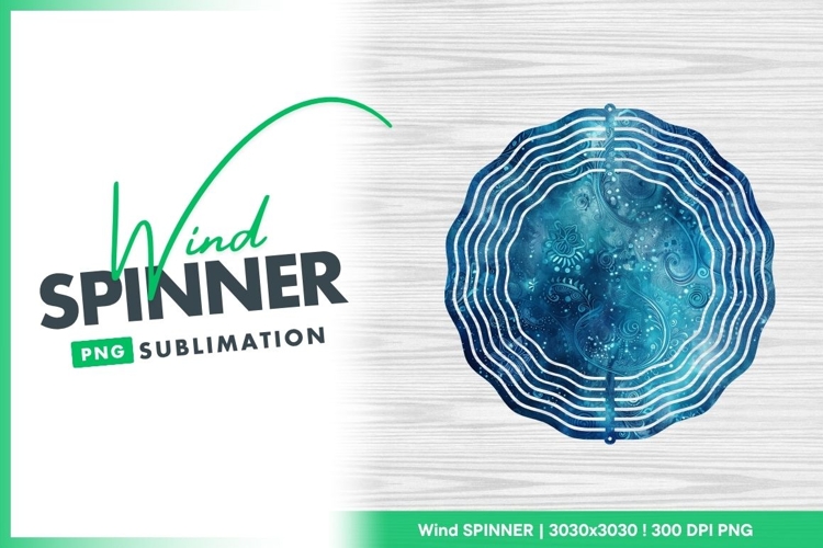 Blue Wind Spinner Round Png Design