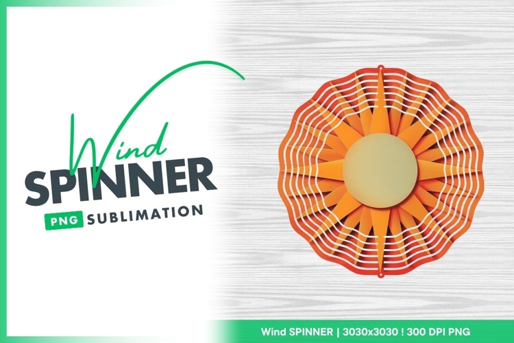 Orange Wind Spinner Round Png Design