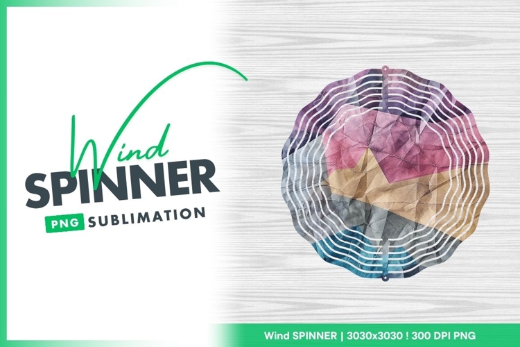 Colorful Geometric Wind Spinner Round Design