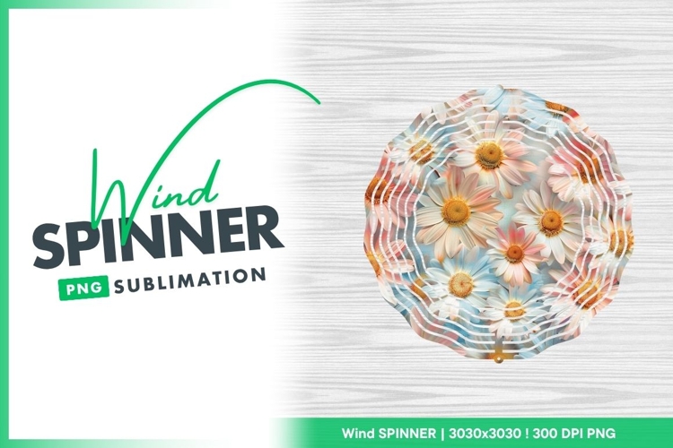Pastel Colored Daisies Floral Wind Spinner