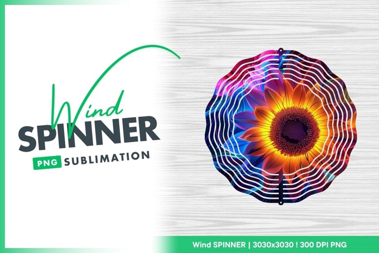 Vibrant Neon Flowers Wind Spinner Round Png
