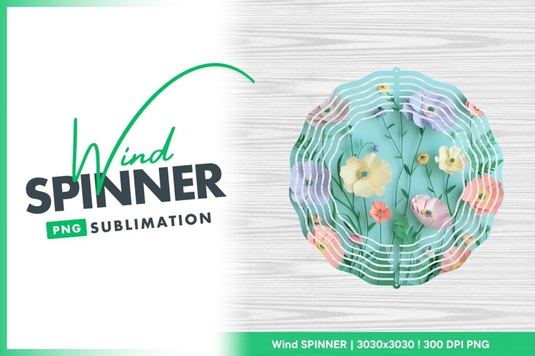 Pastel Paper Flowers Wind Spinner On Round Png