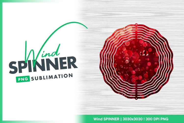 Red Bokeh Bubbles and Water Droplets Wind Spinner