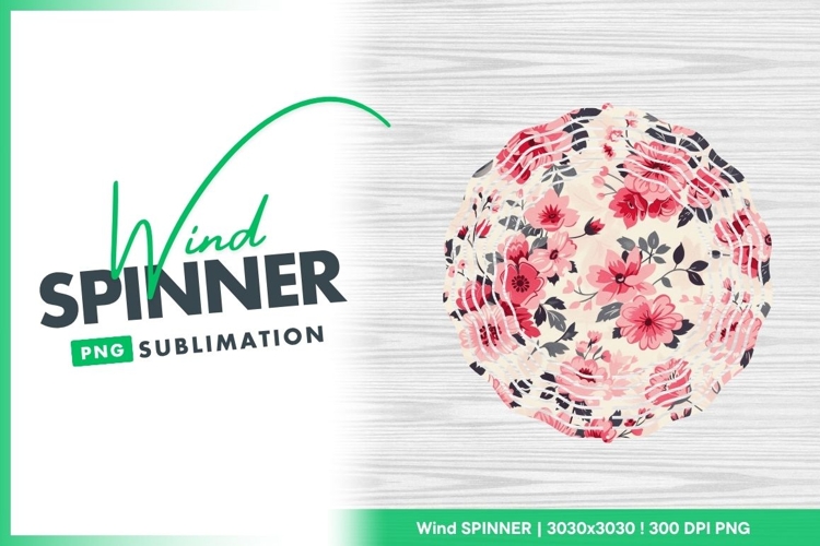 Floral Pattern with Pink and Red Flowers Wind Spinner