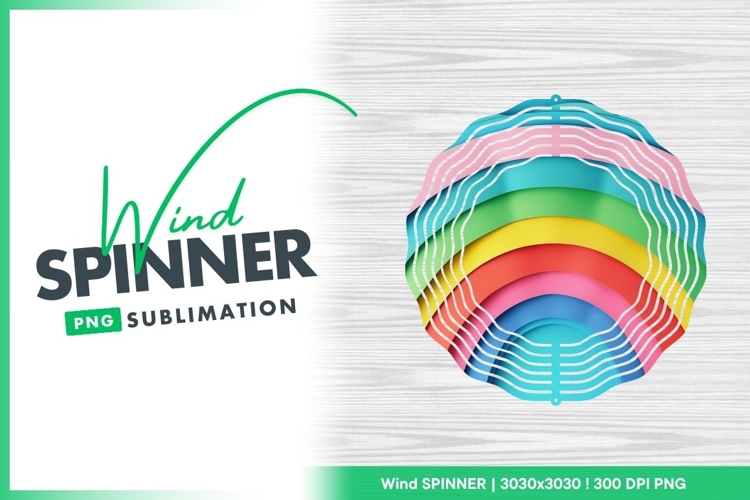 Colorful rainbow layers abstract background wind spinner