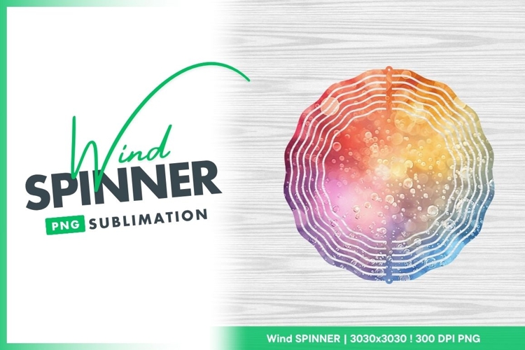 Colorful Bokeh Background with Bubbles Wind Spinner