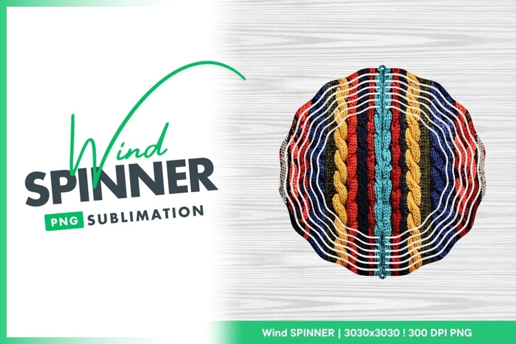 Colorful Knitted Fabric Texture with Braided Wind Spinner