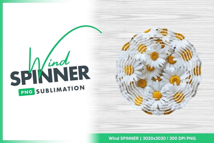 Close up of white daisies with yellow centers Wind Spinner