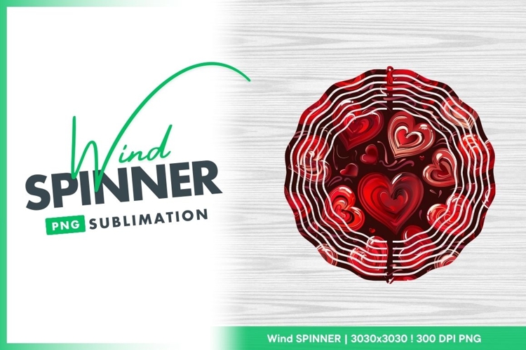 Red Hearts Pattern on Dark Brown Background Wind Spinner