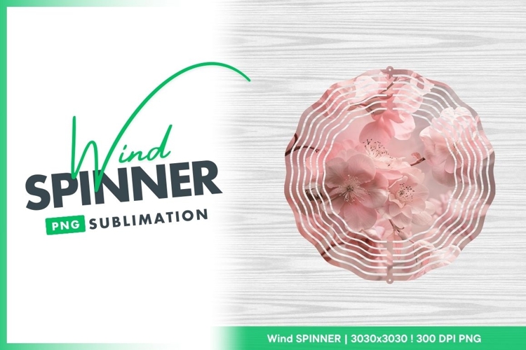 Pink blossoms floral delight springtime wind spinner