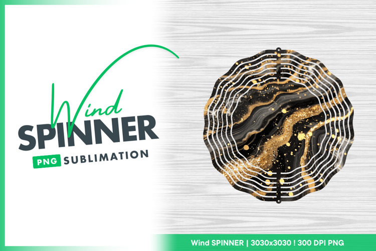 Black and gold marble texture background wind spinner