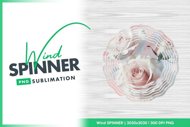 Pastel roses with water droplets wind spinner