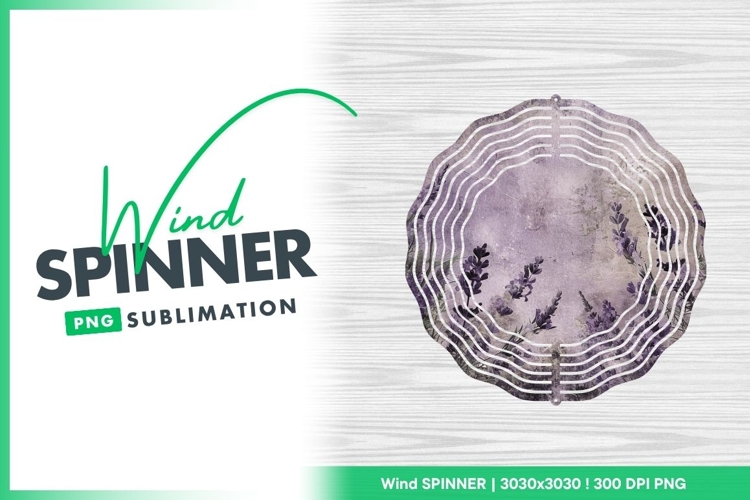 Floral wind spinner round sublimation design