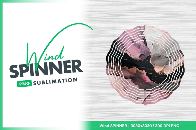 Elegant wind spinner round sublimation design