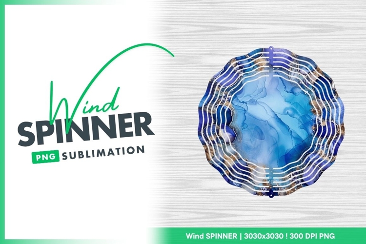 Round wind spinner sublimation design